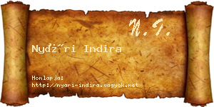Nyári Indira névjegykártya